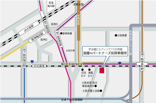 加藤＆パートナーズ法律事務所への地図